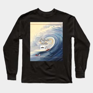 infinito, stelle, murales, mare, onde, barche, l'infinito rivolto, Augusto Re Long Sleeve T-Shirt